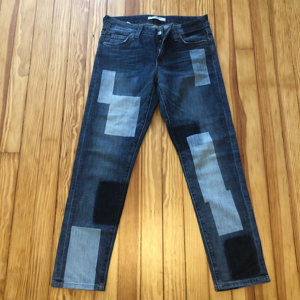 Patchwork Cropped Denim